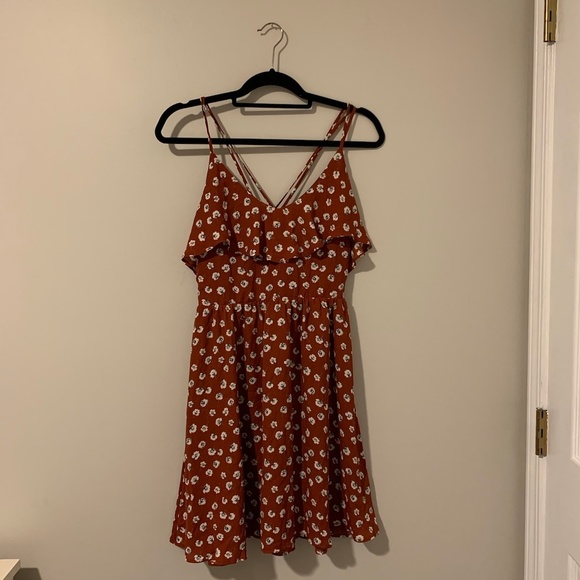 Dresses & Skirts - Rust Floral Flowy Sundress